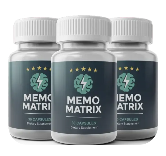 Memo Matrix bottle — daily 8-nutrient capsule for memory clarity and neural balance